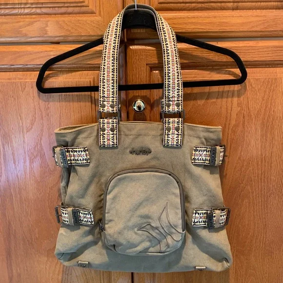 Hurley medium canvas tote with embroidered handles - Picture 2 of 14